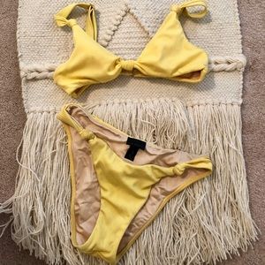 PAC sun LA hearts yellow bikini